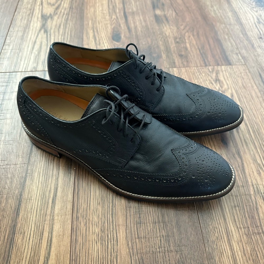 NEW Cole Haan Classic Black Men's Wingtip Oxford Dress Shoes